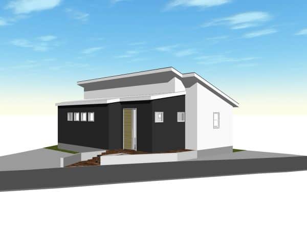 シンプルな住宅